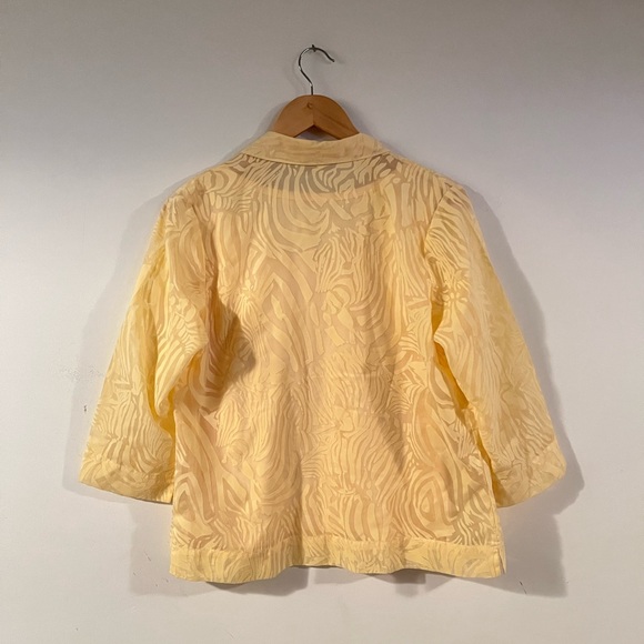 Studio Works Yellow Petite Two-Piece Blouse - Picture 2 of 10